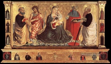  ist - Madonna und Kind mit Sts Johannes der Täufer Peter Jerome und Paul Benozzo Gozzoli